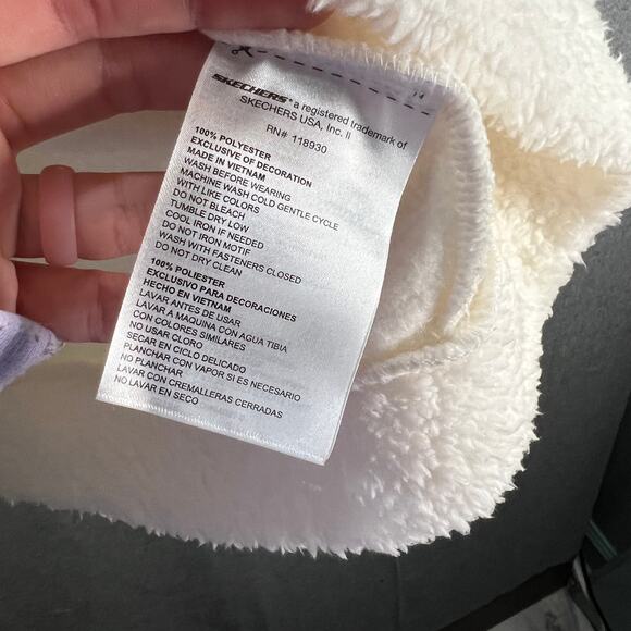 Skechers Womens Jeacket Downtime Sherpa Jacket Egret Size 2XL - Picture 11 of 12